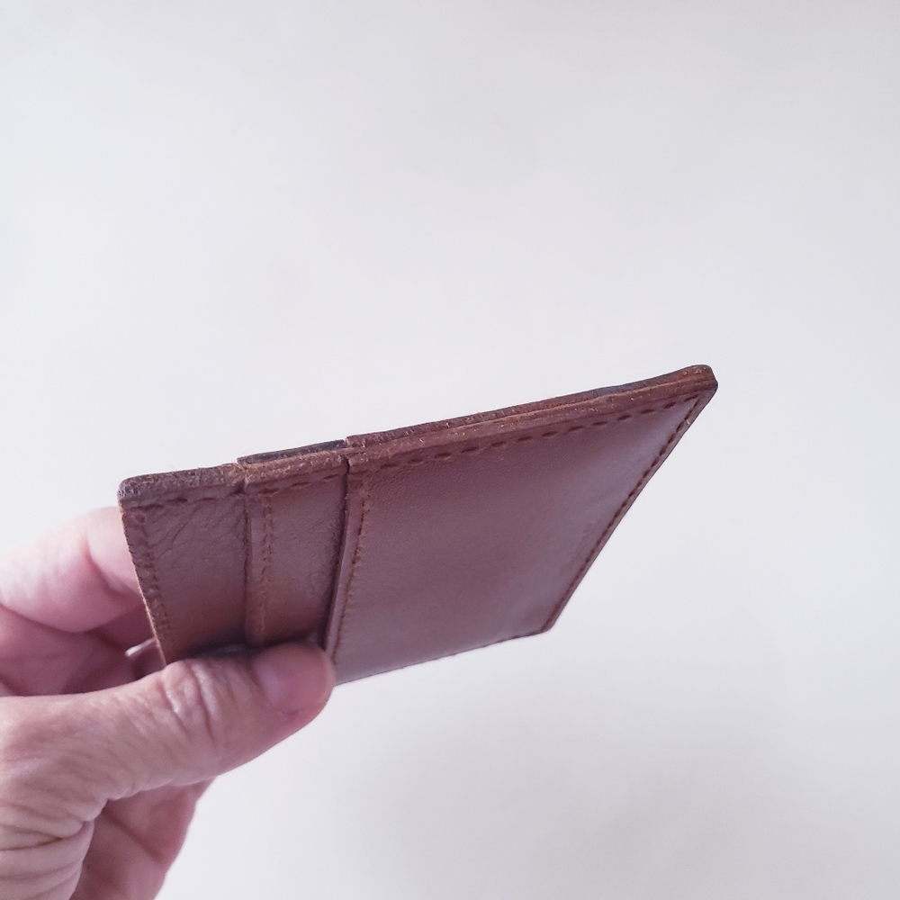 Madewell Tan Leather Credit Card Holder - Picture 5 of 7